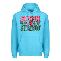 Ocean Blue sleigh girl sleigh christmas Premium Hoodie - MaliasSmallBusiness
