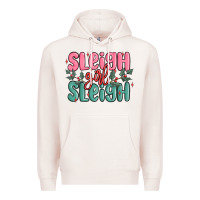 Pale Pink sleigh girl sleigh christmas Premium Hoodie - MaliasSmallBusiness