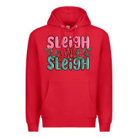 Red sleigh girl sleigh christmas Premium Hoodie - MaliasSmallBusiness