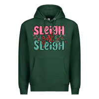Sports Green sleigh girl sleigh christmas Premium Hoodie - MaliasSmallBusiness