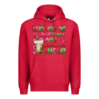 Cardinal running on iced coffee and christmas cheer Premium Hoodie - MaliasSmallBusiness