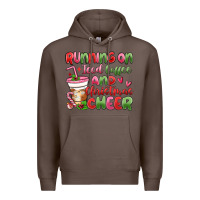 Coffee running on iced coffee and christmas cheer Premium Hoodie - MaliasSmallBusiness