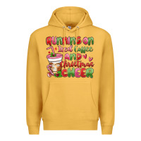 Mustard running on iced coffee and christmas cheer Premium Hoodie - MaliasSmallBusiness