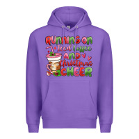Purple running on iced coffee and christmas cheer Premium Hoodie - MaliasSmallBusiness