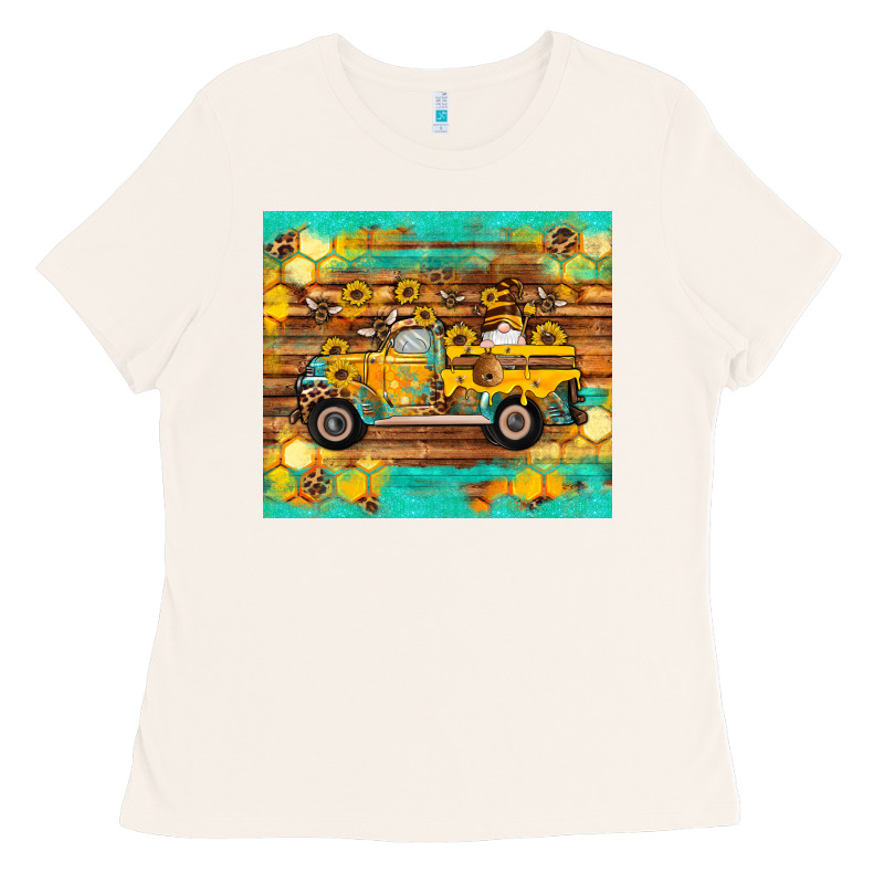 Western Bee Gnomes Truck Honeycomb  Leopard Turquoise Wooden Serape Ladies Tee by Artiststas | Teevron