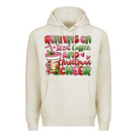 Oatmeal Heather running on iced coffee and christmas cheer Premium Hoodie - MaliasSmallBusiness