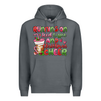 Rock running on iced coffee and christmas cheer Premium Hoodie - MaliasSmallBusiness