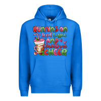True Royal running on iced coffee and christmas cheer Premium Hoodie - MaliasSmallBusiness