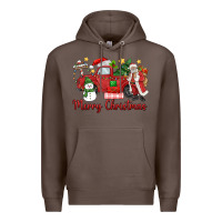 Coffee merry christmas truck Premium Hoodie - MaliasSmallBusiness