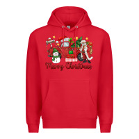 Red merry christmas truck Premium Hoodie - MaliasSmallBusiness