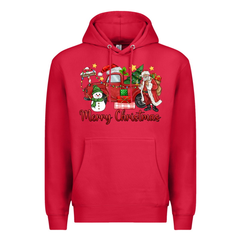 Merry Christmas Truck Premium Hoodie by MaliasSmallBusiness | Teevron