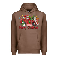 Chestnut merry christmas truck Premium Hoodie - MaliasSmallBusiness