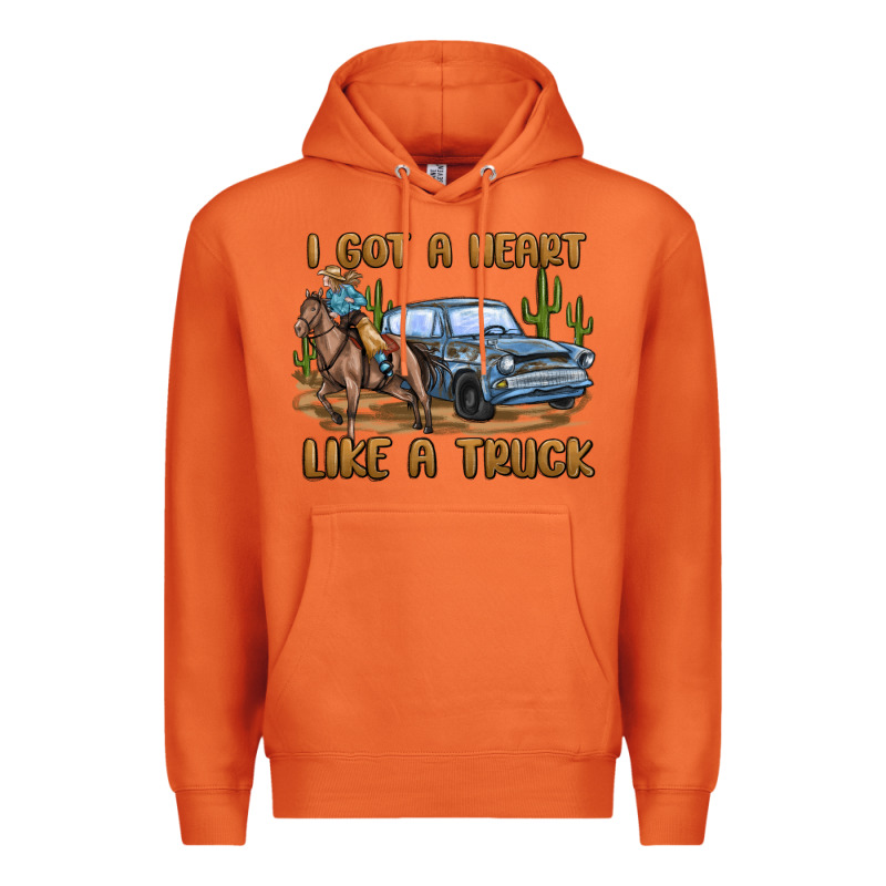 I Got A Heart Like A Truck Premium Hoodie by MaliasSmallBusiness | Teevron