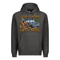 Charcoal Heather i got a heart like a truck Premium Hoodie - MaliasSmallBusiness