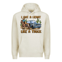 Oatmeal Heather i got a heart like a truck Premium Hoodie - MaliasSmallBusiness