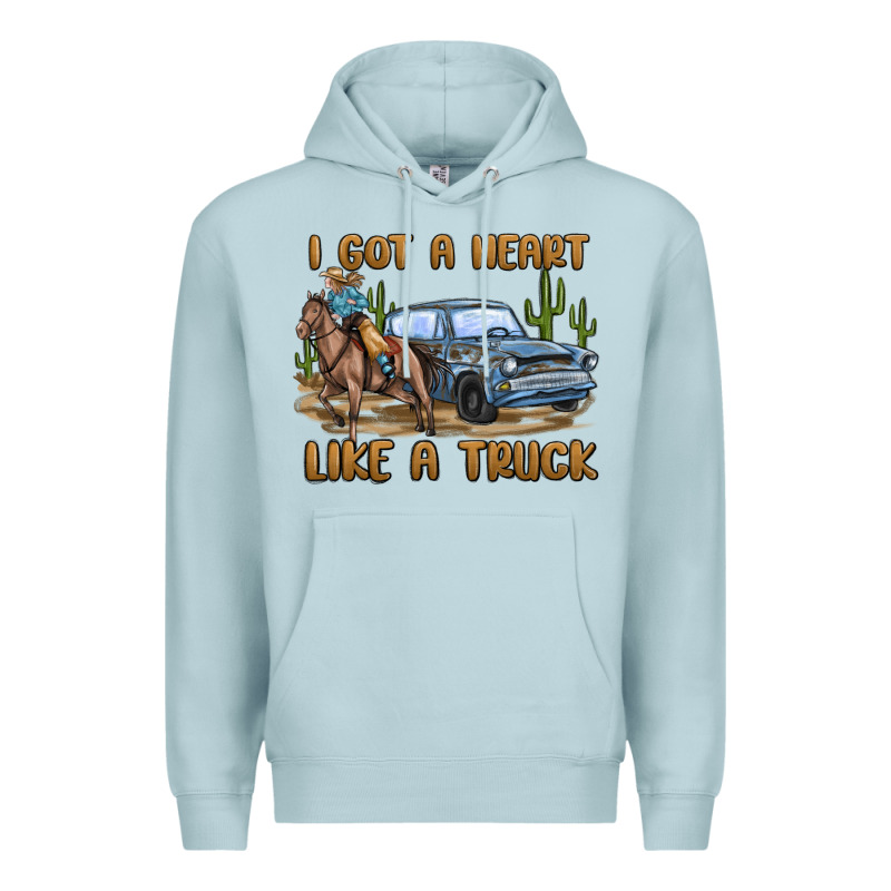 I Got A Heart Like A Truck Premium Hoodie by MaliasSmallBusiness | Teevron