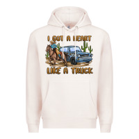 Pale Pink i got a heart like a truck Premium Hoodie - MaliasSmallBusiness