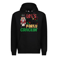 Black lets get this party crackin Premium Hoodie - MaliasSmallBusiness