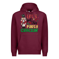 Burgundy lets get this party crackin Premium Hoodie - MaliasSmallBusiness