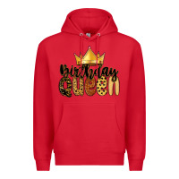 Red birthday queen Premium Hoodie - MaliasSmallBusiness