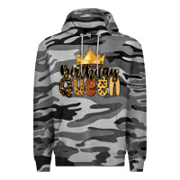 Slate Camo birthday queen Premium Hoodie - MaliasSmallBusiness