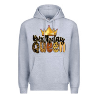 Heather Grey birthday queen Premium Hoodie - MaliasSmallBusiness