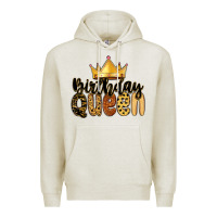 Oatmeal Heather birthday queen Premium Hoodie - MaliasSmallBusiness