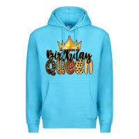 Ocean Blue birthday queen Premium Hoodie - MaliasSmallBusiness