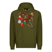 Army Green christmas nurse Premium Hoodie - MaliasSmallBusiness