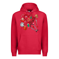 Cardinal christmas nurse Premium Hoodie - MaliasSmallBusiness