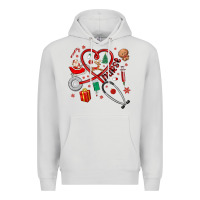Dove Grey christmas nurse Premium Hoodie - MaliasSmallBusiness