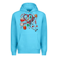 Ocean Blue christmas nurse Premium Hoodie - MaliasSmallBusiness