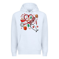 White christmas nurse Premium Hoodie - MaliasSmallBusiness