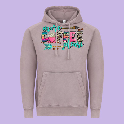 More Coffee Please Vintage Hoodie Designed By Adodesignshop