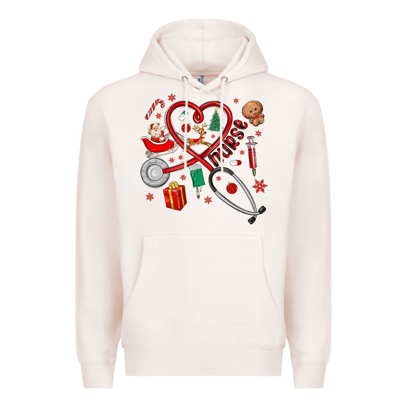 Christmas Nurse Premium Hoodie by MaliasSmallBusiness | Teevron