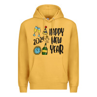 Mustard happy new year 2024 Premium Hoodie - MaliasSmallBusiness
