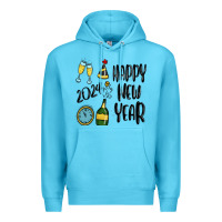 Ocean Blue happy new year 2024 Premium Hoodie - MaliasSmallBusiness