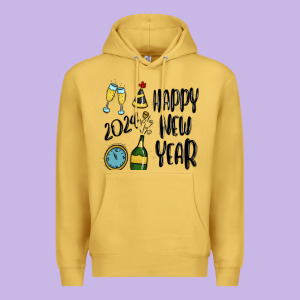 Happy New Year 2024 Premium Hoodie Designed By Maliassmallbusiness