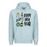 Blue Mist happy new year 2024 Premium Hoodie - MaliasSmallBusiness