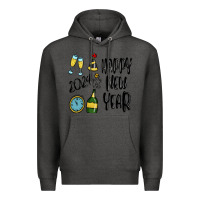 Charcoal Heather happy new year 2024 Premium Hoodie - MaliasSmallBusiness