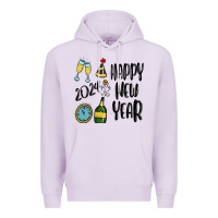 Lilac happy new year 2024 Premium Hoodie - MaliasSmallBusiness