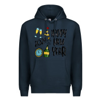 Navy happy new year 2024 Premium Hoodie - MaliasSmallBusiness
