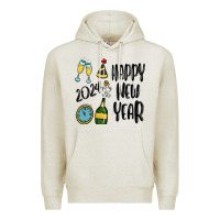Oatmeal Heather happy new year 2024 Premium Hoodie - MaliasSmallBusiness