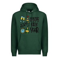 Sports Green happy new year 2024 Premium Hoodie - MaliasSmallBusiness