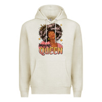 Oatmeal Heather black queen Premium Hoodie - MaliasSmallBusiness