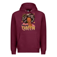 Burgundy black queen Premium Hoodie - MaliasSmallBusiness