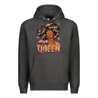 Charcoal Heather black queen Premium Hoodie - MaliasSmallBusiness