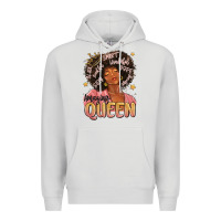 Dove Grey black queen Premium Hoodie - MaliasSmallBusiness