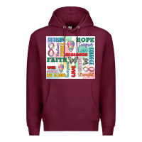 Burgundy autism Premium Hoodie - MaliasSmallBusiness