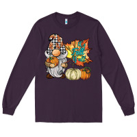 Plum it's fall y'all gnome Long Sleeve Tee - BarkalooDesign